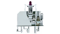 Złączka szynowa gwint. z bezp. i diodą 12V DC 2,5 mm2 TS35 1 tor ZUB1-2.5D(12V) 13202972