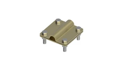 Złącze uniwersalne 2-elem. 80x80 bednarka-pręt16 mosiądz 215.3 MS 21500310