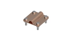 Złącze uniwersalne 2-elem. 80x80 bednarka-pręt16 miedź 215.3 CU 21500303