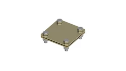 Złącze uniwersalne 2-elem. 80x80 bednarka-bednarka mosiądz 215.1 MS 21500110