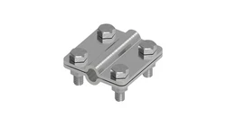 Złącze uniwersalne 2-elem. 60x60 drut8-drut8 stal nierdzewna 214.4 NI 21400405