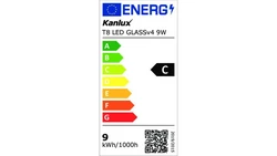 Świetlówka LED T8 G13 602mm GLASSv4 9W-CW 1440lm 6500K barwa zimna 3 lata Gwar. 33211