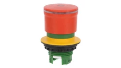 Miniaturowy przycisk bezpieczeństwa 30mm do otworu 22mm pierścień podświetlany odblokowanie przez pociągnięcie M22-PVL30