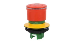 Miniaturowy przycisk bezpieczeństwa 30mm do otworu 30mm pierścień podświetlany odblokowanie przez przekręcenie M30-PVLT30