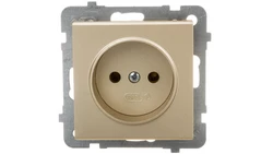 SONATA Gniazdo pojedyncze b/u szampański złoty GP-1R/m/39