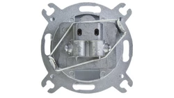 KARO Gniazdo antenowe RTV-SAT przelotowe srebrny perłowy GPA-SSP/m/43