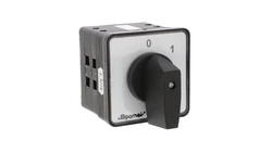 Łącznik krzywkowy 80A rozłącznik 0-1 4 - biegunowy mocowany do pulpitu czoło szare pokrętło czarne SK80-2.8210\P03