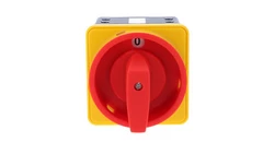 Łącznik krzywkowy 80A rozłącznik 0-1 4 - biegunowy mocowanie do pulpitu czoło zamykane żółto-czerwone SK80-2.8210\P08