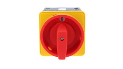 Łącznik krzywkowy 80A rozłącznik 0-1 3 - biegunowy mocowanie do pulpitu czoło zamykane żółto-czerwone SK80-2.8211\P08