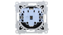 Simon 54 Gniazdo Schuko z przesłonami (moduł) 16A 250V szybkozłącza, czarny mat DGSz1CZ.01/49