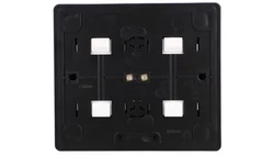 Simon 54 Gniazdo poczwórne Schuko natynkowe z przesłonami torów prąd. wer. skand. 16A 250V zaciski śrubowe czarny mat EGSZ4NZ/49