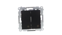 Simon 54 Łącznik krzyżowy podwójny (moduł) 10AX 250V szybkozłącza, czarny mat DW7/2.01/49