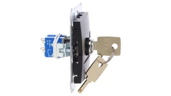 Simon 54 Łącznik na kluczyk rolet. 1-bieg.(moduł) 3 poz. I-0-II 2 styki NO 5A 250 wyj. klucza w każdej poz.czarny mat DWZK.01/49