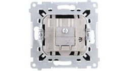 Simon 54 Gniazdo antenowe R-TV przelotowe (moduł) tłumienie TV i R 10 dB czarny mat DAP10.01/49