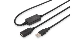 Repeater USB A/USB A M/Ż czarny 10m
