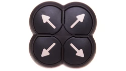 Napęd przycisku 4-ro pozycyjny czarny z samopowrotem M22S-D4-S-X7 286337