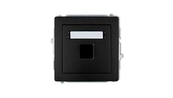DECO Gniazdo komputerowe pojedyncze bez modułu czarny mat 12DGM-1p PT-GN-DE-67-12-ND-00