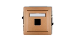 DECO Gniazdo komputerowe pojedyncze bez modułu złoty metalik 8DGM-1p PT-GN-DE-67-08-ND-00