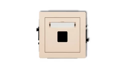 DECO Gniazdo komputerowe pojedyncze bez modułu beżowy 1DGK-1p PT-GN-DE-67-01-ND-00
