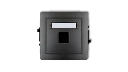 DECO Gniazdo komputerowe pojedyncze bez modułu grafitowy 11DGM-1p PT-GN-DE-67-30-ND-00