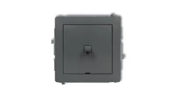 DECO Mechanizm łącznika schodowego w stylu amerykańskim (jeden klawisz bez piktogramu) grafitowy mat 28DWPUS-3.1