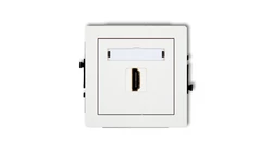 DECO Mechanizm gniazda pojedynczego HDMI 2.0 biały DHDMI-3