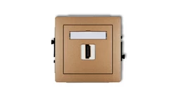 DECO Mechanizm gniazda pojedynczego HDMI 2.0 złoty metalik 8DHDMI-3