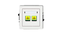 DECO Mechanizm gniazda światłowodowego/optycznego podwójnego biały DGOP-2