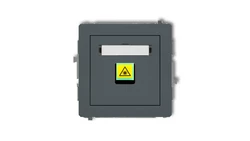 DECO Mechanizm gniazda światłowodowego/optycznego pojedynczego grafitowy mat 28DGOP-1