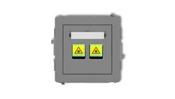 DECO Mechanizm gniazda światłowodowego/optycznego podwójnego szary mat 27DGOP-2