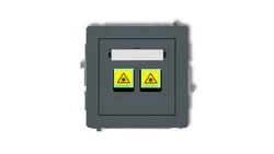 DECO Mechanizm gniazda światłowodowego/optycznego podwójnego grafitowy mat 28DGOP-2