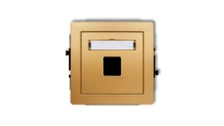 DECO Mechanizm gniazda multimedialnego pojedynczego bez modułu (standard Keystone) złoty 29DGM-1P