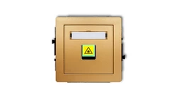 DECO Mechanizm gniazda światłowodowego/optycznego pojedynczego złoty 29DGOP-1