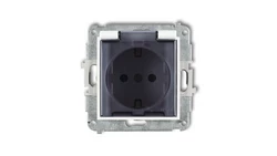 Mechanizm gniazda bryzgoszczelnego z uziemieniem SCHUKO 2P+Z (klapka dymna, przesłony torów prądowych) MGPB-1sdp