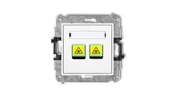 MINI Mechanizm gniazda światłowodowego/optycznego podwójnego biały MGOP-2