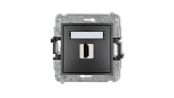 MINI Mechanizm gniazda pojedynczego HDMI 2.0 grafitowy 11MHDMI-3