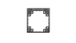 Ramka pośrednia do gniazd bryzgoszczelnych z uziemieniem SCHUKO grafitowy 11MRPB-1s