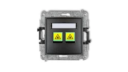 MINI Mechanizm gniazda światłowodowego/optycznego podwójnego grafitowy 11MGOP-2