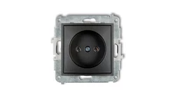MINI Mechanizm gniazda pojedynczego bez uziemienia 2P (bez przesłon torów prądowych) grafitowy 11MGP-1
