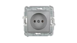 MINI Mechanizm gniazda pojedynczego bez uziemienia 2P (bez przesłon torów prądowych) srebrny metalik 7MGP-1
