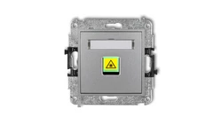 MINI Mechanizm gniazda światłowodowego/optycznego pojedynczego srebrny metalik 7MGOP-1