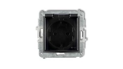 Mechanizm gniazda bryzgoszczelnego z uziemieniem SCHUKO 2P+Z (klapka dymna, przesłony torów prądowych) 11MGPB-1sdp