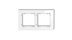 Ramka uniwersalna podwójna - szkło (ramka: biała spód: biały) 0-0-DRG-2
