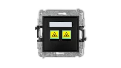 MINI Mechanizm gniazda światłowodowego/optycznego podwójnego czarny mat 12MGOP-2