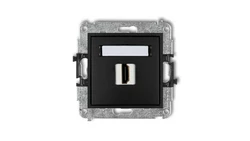 MINI Mechanizm gniazda pojedynczego HDMI 2.0 czarny mat 12MHDMI-3