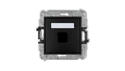 MINI Mechanizm gniazda multimedialnego pojedynczego bez modułu (standard Keystone) czarny mat 12MGM-1P