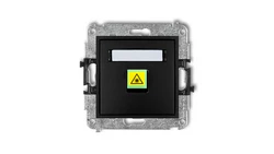 MINI Mechanizm gniazda światłowodowego/optycznego pojedynczego czarny mat 12MGOP-1