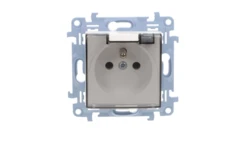 Simon 10 Gniazdo pojedyncze IP44 z uszczelką klapka w kolorze transparentnym biały 16A, szybkozłącza, CGZ1BC.01/11A