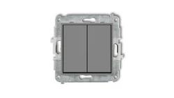 MINI Mechanizm łącznika zwiernego żaluzjowego (dwa klawisze bez piktogramów) szary mat 27MWP-8.1