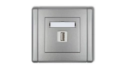 FLEXI Ładowarka USB pojedyncza 5V 2A srebrny metalik 7FCUSB-3 GN-FL-78-01-07-00-00